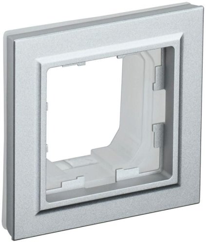 Рамка универсальная IEK Brite РУ-1-БрА-44 1-м. IP44 алюминий  картинка